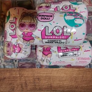 Lot of 4 LOL Surprise! Confetti Under Wraps Doll,
